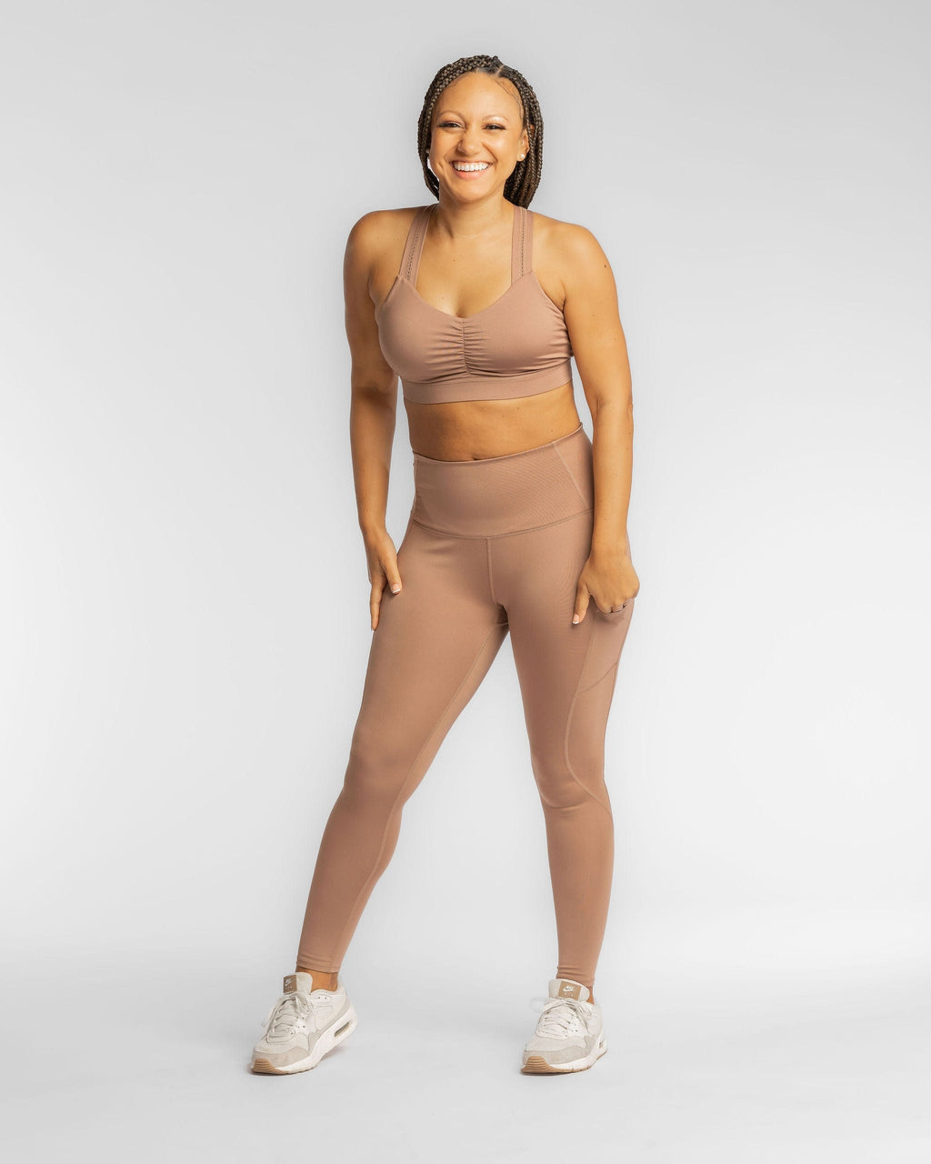 Y-Back Sports Bra – Beige