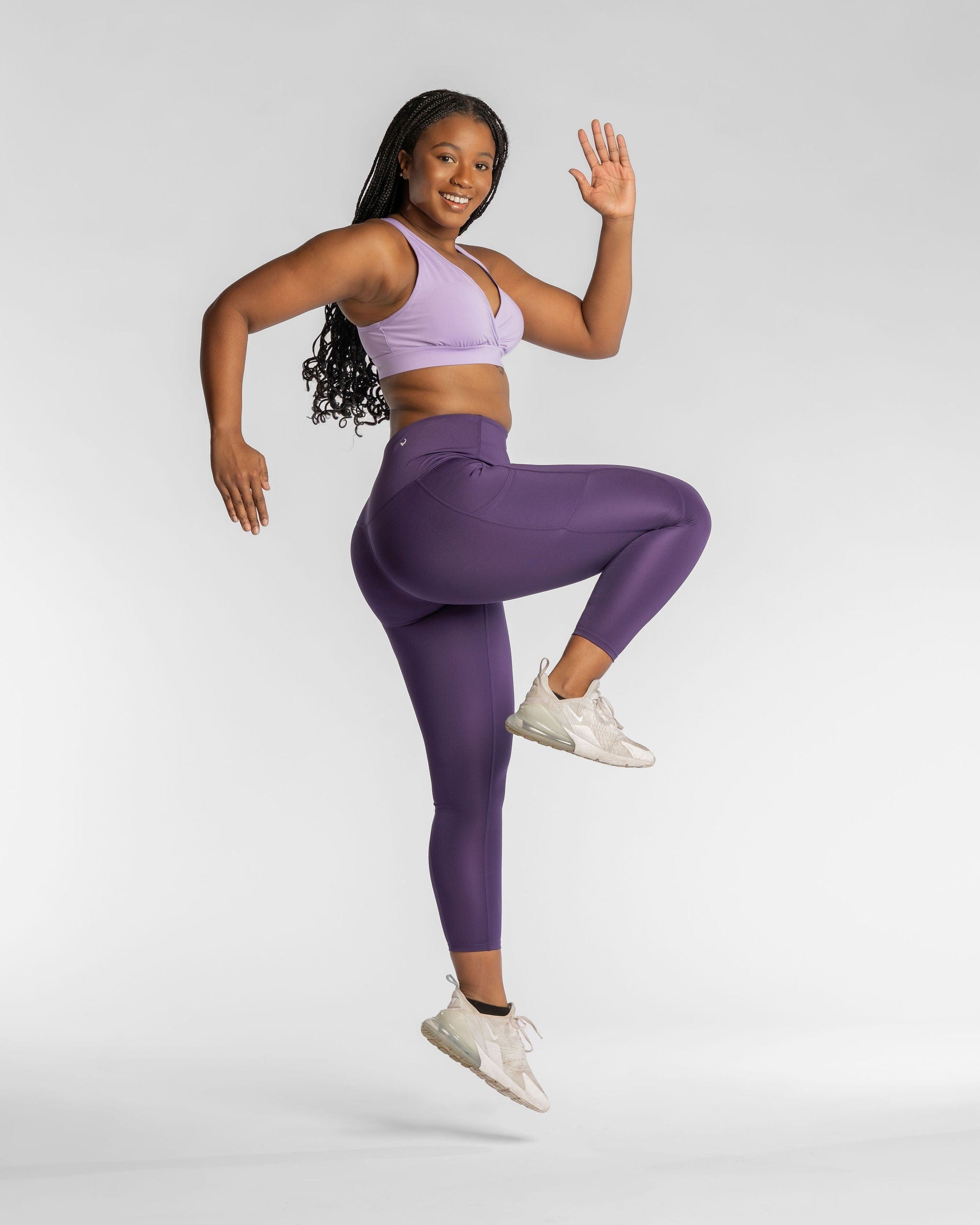 Hi Five Pocketed High-Waist Legging – Purple Craze-2
