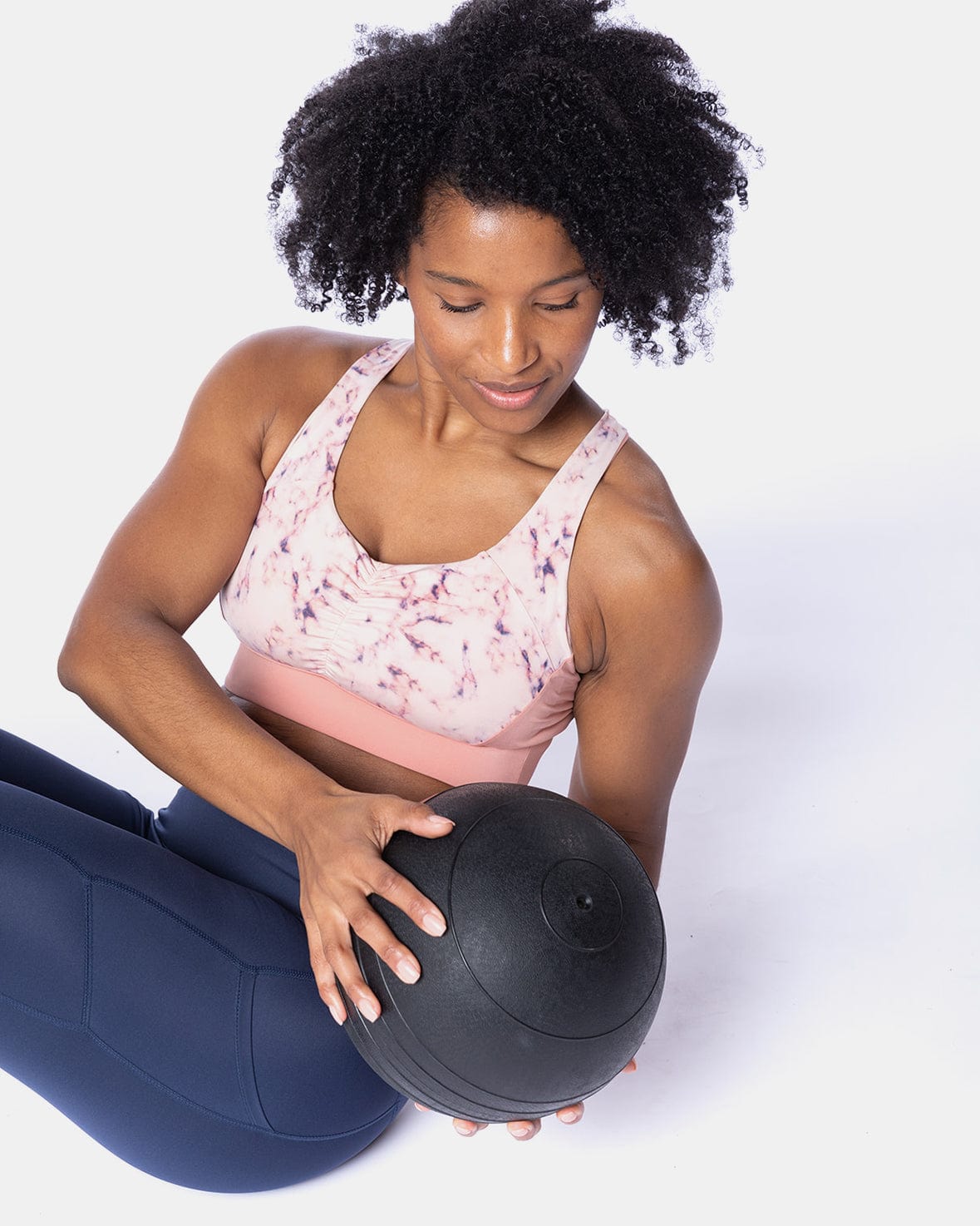 Sports Bra – White/Pink