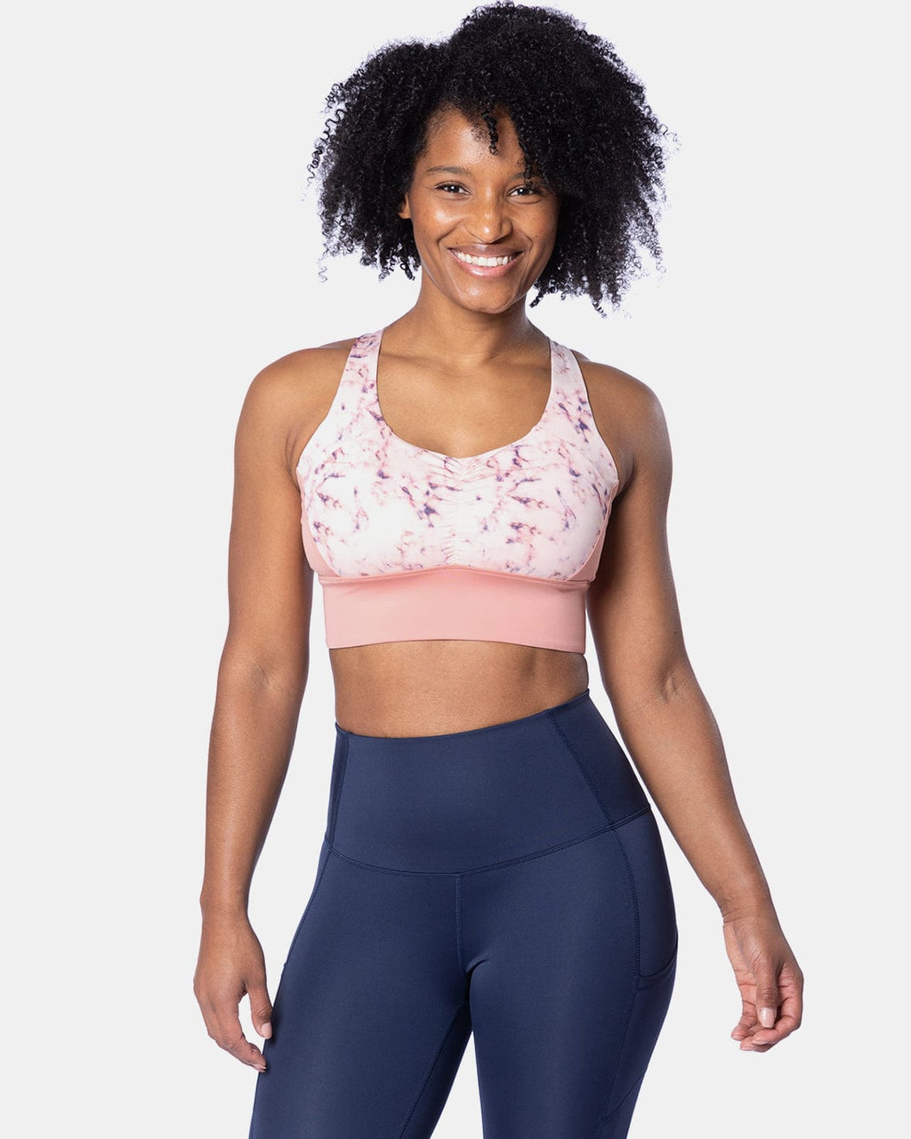 Sports Bra – White/Pink