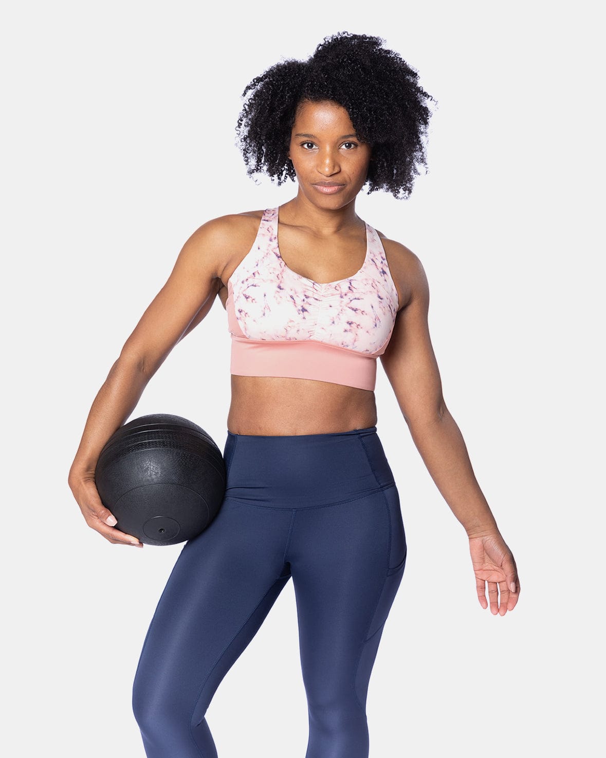 Sports Bra – White/Pink